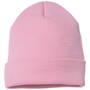 Pink Cuffed Beanie